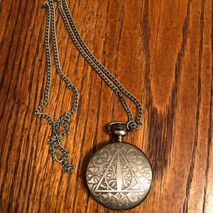 HP Deathly Hallows pocket watch necklace